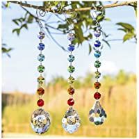 Los mejores  - H&amp-D Cristal ovalado prisma arco iris Maker Chakra colgante ventana Sun Cacther con cuentas Ocatgon para regalo- paquete…